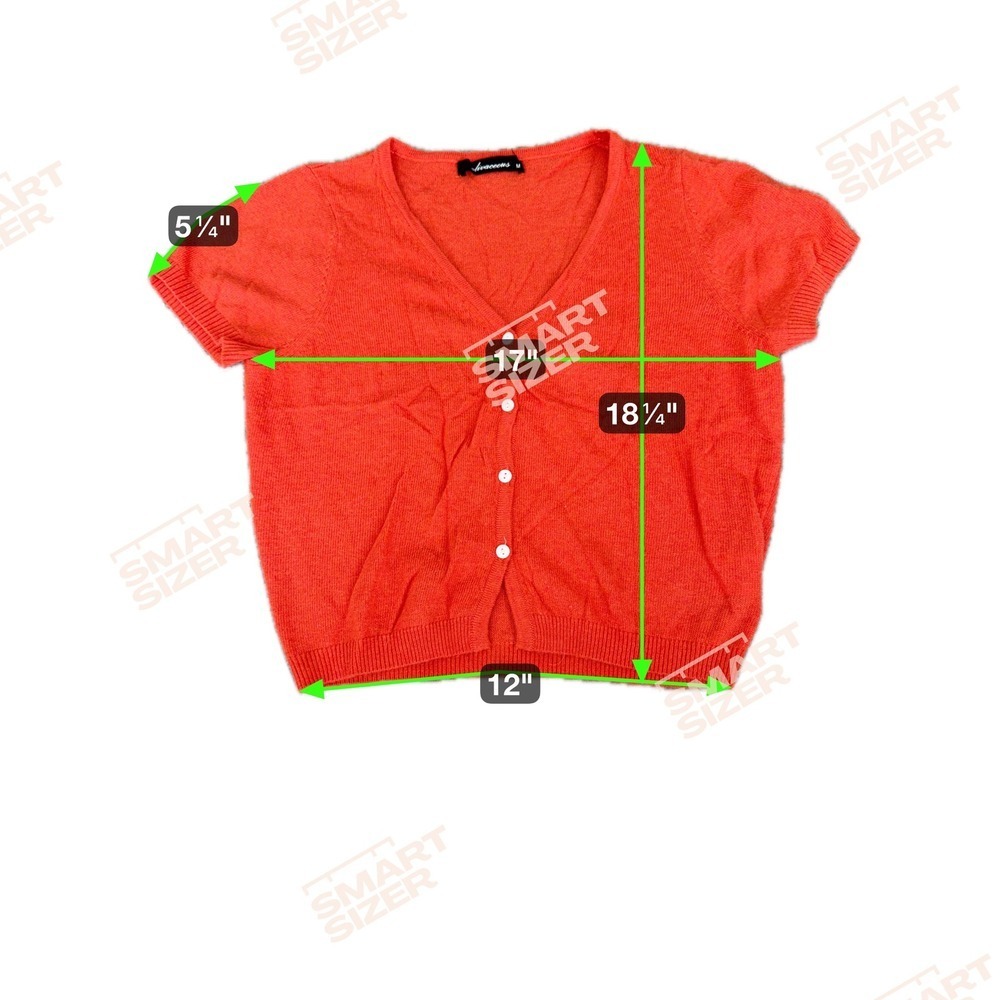 Oblivious Women's Orange Short Sleeve Button Cardigan Sweater M - Picture 3 of 5